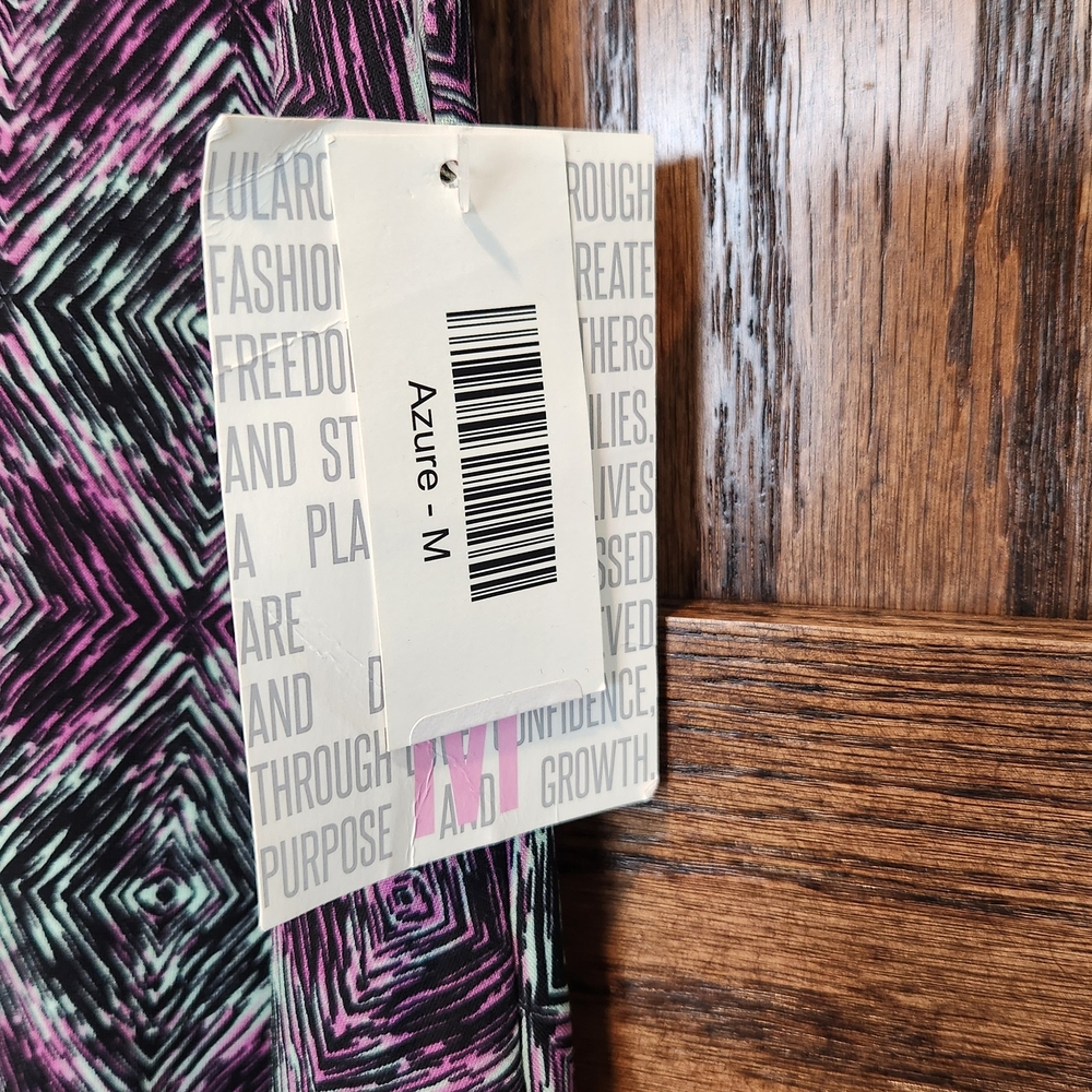 LuLaRoe Purple and Black Geometric A-Line Skirt - Picture 4 of 4